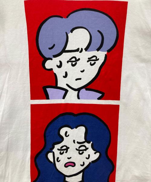 COMME des GARCONS GIRL（コムデギャルソンガール）COMME des GARCONS GIRL (コムデギャルソンガール) art work for ery プリントTシャツ ホワイト サイズ:Mの古着・服飾アイテム