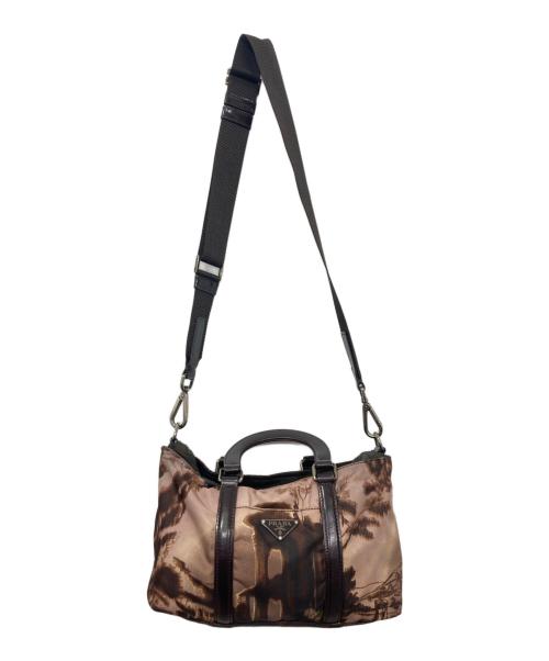 PRADA（プラダ）PRADA (プラダ) 2WAYショルダーバッグ ブラウンの古着・服飾アイテム