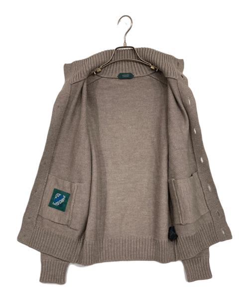 Zanone（ザノーネ）Zanone (ザノーネ) ウールスタンドカラーカーディガン ブラウン サイズ:46の古着・服飾アイテム