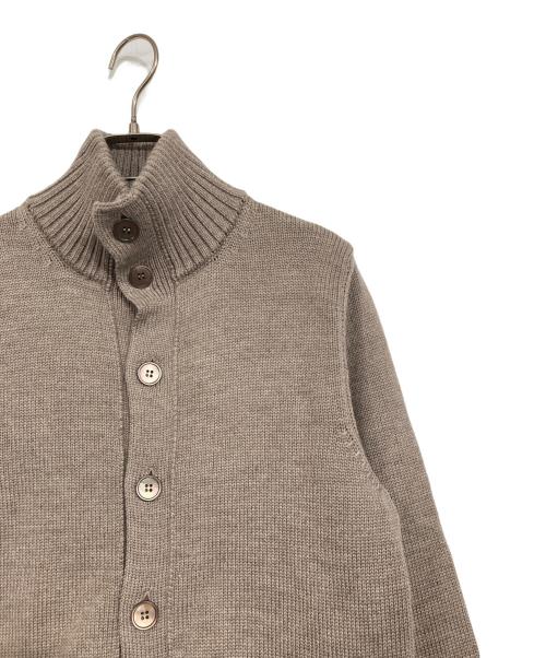 Zanone（ザノーネ）Zanone (ザノーネ) ウールスタンドカラーカーディガン ブラウン サイズ:46の古着・服飾アイテム