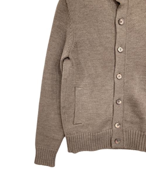 Zanone（ザノーネ）Zanone (ザノーネ) ウールスタンドカラーカーディガン ブラウン サイズ:46の古着・服飾アイテム