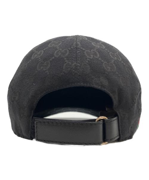 GUCCI（グッチ）GUCCI (グッチ) オリジナルGGキャンバス ベースボール キャップ ブラック サイズ:Ｓの古着・服飾アイテム