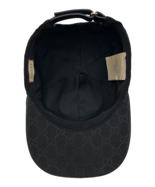 GUCCI（グッチ）GUCCI (グッチ) オリジナルGGキャンバス ベースボール キャップ ブラック サイズ:Ｓの古着・服飾アイテム