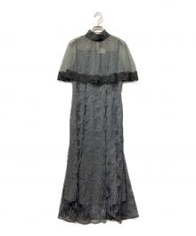 LeJa（レジャ）の古着「ハイネック花柄レースボレロスパンコールマーメイドドレス」｜グレー