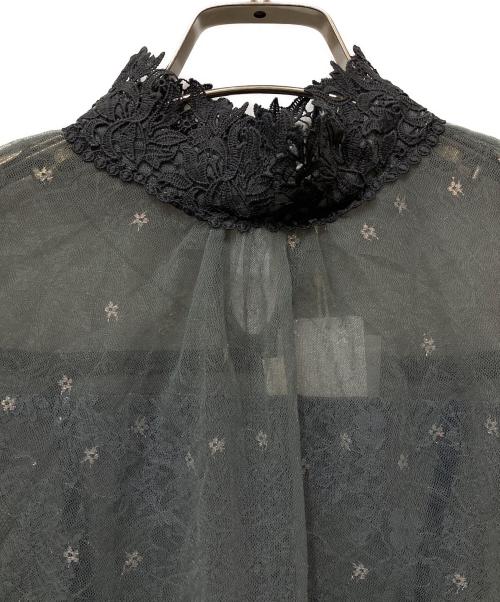 LeJa（レジャ）leja (レジャ) ハイネック花柄レースボレロスパンコールマーメイドドレス グレー サイズ:Mの古着・服飾アイテム