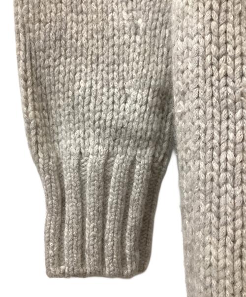 DRAWER（ドゥロワー）DRAWER (ドゥロワー) ムートンパッチロングカーディガン ライトグレー サイズ:2の古着・服飾アイテム