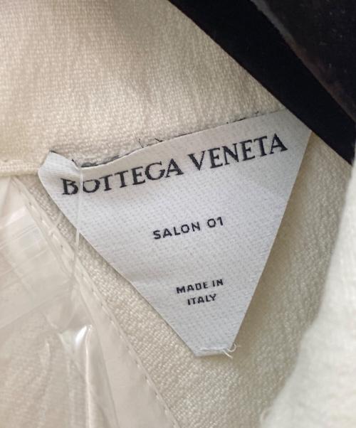BOTTEGA VENETA（ボッテガベネタ）BOTTEGA VENETA (ボッテガベネタ) Hip-Detailed Linen Canvas Midi Shirt Dress ホワイト サイズ:01の古着・服飾アイテム