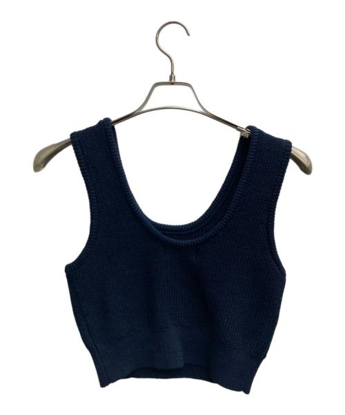 CLANE（クラネ）CLANE (クラネ) BUSTIER SET KNIT CARDIGAN ネイビー サイズ:2の古着・服飾アイテム