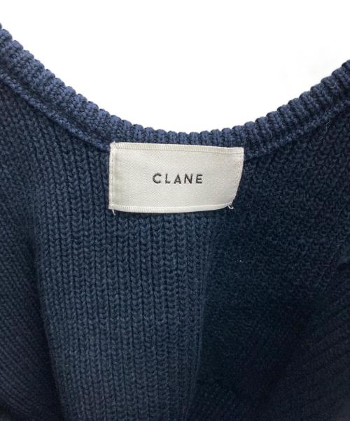 CLANE（クラネ）CLANE (クラネ) BUSTIER SET KNIT CARDIGAN ネイビー サイズ:2の古着・服飾アイテム