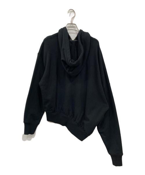 INSCRIRE（アンスクリア）INSCRIRE (アンスクリア) Asymmetry Zip Hoodie ブラック サイズ:S 未使用品の古着・服飾アイテム