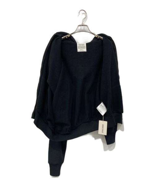 INSCRIRE（アンスクリア）INSCRIRE (アンスクリア) Asymmetry Zip Hoodie ブラック サイズ:S 未使用品の古着・服飾アイテム