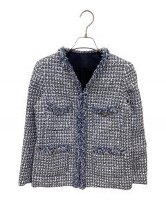 中古・古着通販】ANAYI (アナイ) ラメスラブツイードロング ジャケット