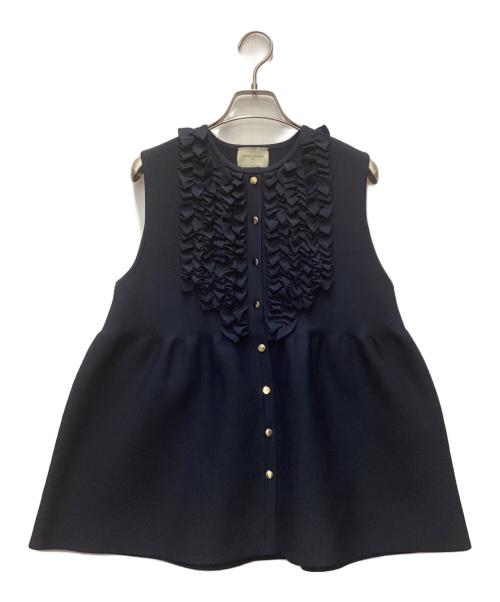 UNITED ARROWS（ユナイテッドアローズ）UNITED ARROWS (ユナイテッドアローズ) ミニフリル ニットベスト ネイビー サイズ:Freeの古着・服飾アイテム