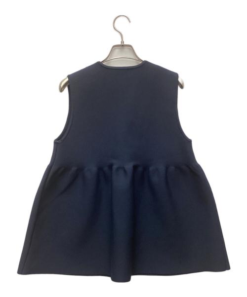 UNITED ARROWS（ユナイテッドアローズ）UNITED ARROWS (ユナイテッドアローズ) ミニフリル ニットベスト ネイビー サイズ:Freeの古着・服飾アイテム