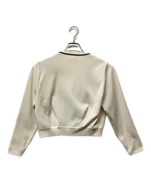 BALLSEY（ボールジィ）BALLSEY (ボールジィ) ミラノリブ クルーネックカーディガン アイボリー サイズ:Ｓの古着・服飾アイテム