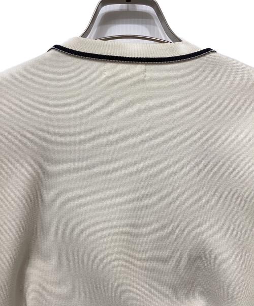 BALLSEY（ボールジィ）BALLSEY (ボールジィ) ミラノリブ クルーネックカーディガン アイボリー サイズ:Ｓの古着・服飾アイテム