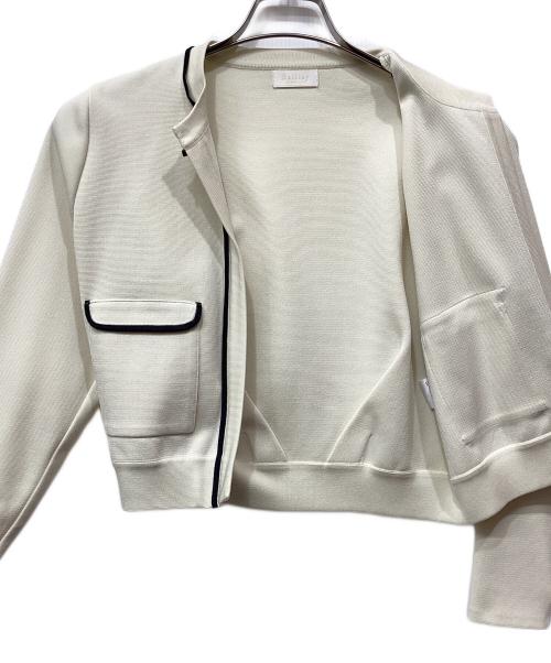 BALLSEY（ボールジィ）BALLSEY (ボールジィ) ミラノリブ クルーネックカーディガン アイボリー サイズ:Ｓの古着・服飾アイテム