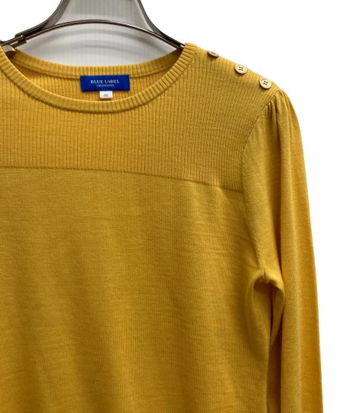 BLUE LABEL CRESTBRIDGE（ブルーレーベルクレストブリッジ）BLUE LABEL CRESTBRIDGE (ブルーレーベルクレストブリッジ) ハイゲージウォッシャブルウールプルオーバー イエロー サイズ:38の古着・服飾アイテム