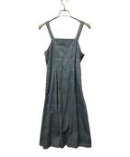 BLUE LABEL CRESTBRIDGEブルーレーベルクレストブリッジ）の古着「クレストブリッジチェックジャカードジャンパードレス」｜ブルー