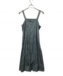 BLUE LABEL CRESTBRIDGE（ブルーレーベルクレストブリッジ）の古着「クレストブリッジチェックジャカードジャンパードレス」｜ブルー