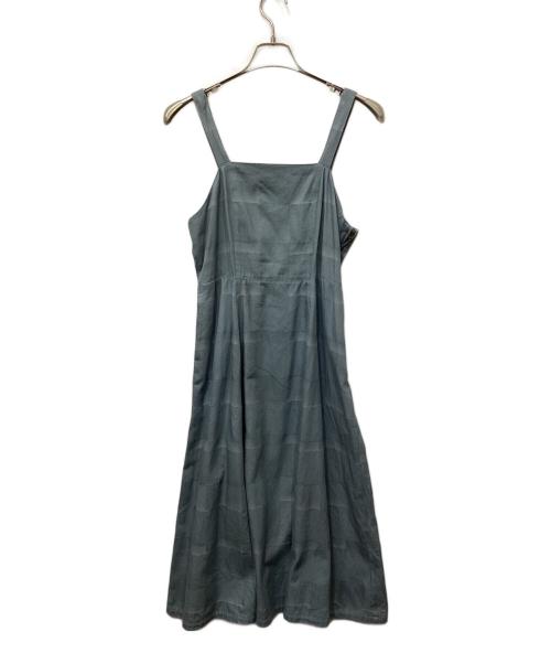 BLUE LABEL CRESTBRIDGE（ブルーレーベルクレストブリッジ）BLUE LABEL CRESTBRIDGE (ブルーレーベルクレストブリッジ) クレストブリッジチェックジャカードジャンパードレス ブルー サイズ:38の古着・服飾アイテム