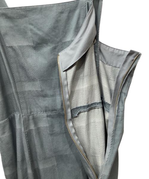 BLUE LABEL CRESTBRIDGE（ブルーレーベルクレストブリッジ）BLUE LABEL CRESTBRIDGE (ブルーレーベルクレストブリッジ) クレストブリッジチェックジャカードジャンパードレス ブルー サイズ:38の古着・服飾アイテム