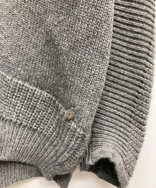 HERMES（エルメス）HERMES (エルメス) カシミヤVネックニット グレー サイズ:36の古着・服飾アイテム