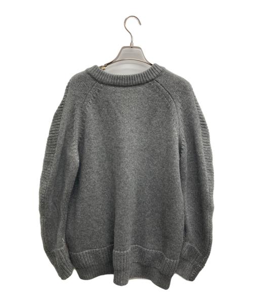 HERMES（エルメス）HERMES (エルメス) カシミヤVネックニット グレー サイズ:36の古着・服飾アイテム
