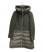 HERNOヘルノ）の古着「ニット切替ダウンコート」｜オリーブ