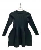 Mila Owenミラオーウェン）の古着「構築シルエットペプラムニットチュニック」｜ブラック