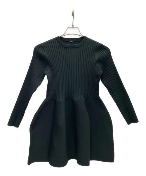 Mila Owen（ミラオーウェン）Mila Owen (ミラオーウェン) 構築シルエットペプラムニットチュニック ブラック サイズ:SIZE0の古着・服飾アイテム