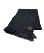 LOUIS VUITTONルイ ヴィトン）の古着「エシャルブ・ロゴマニア マフラー」｜ブラック