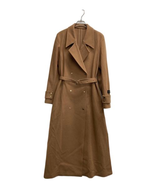 Ameri（アメリ）AMERI (アメリ) BELT FLARE LONG COAT ブラウン サイズ:Mの古着・服飾アイテム