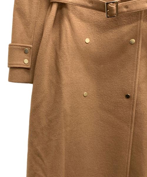 Ameri（アメリ）AMERI (アメリ) BELT FLARE LONG COAT ブラウン サイズ:Mの古着・服飾アイテム