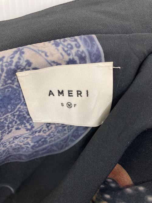 Ameri（アメリ）AMERI (アメリ) NOTCH PRINT LINING JACKET ブラック サイズ:Mの古着・服飾アイテム