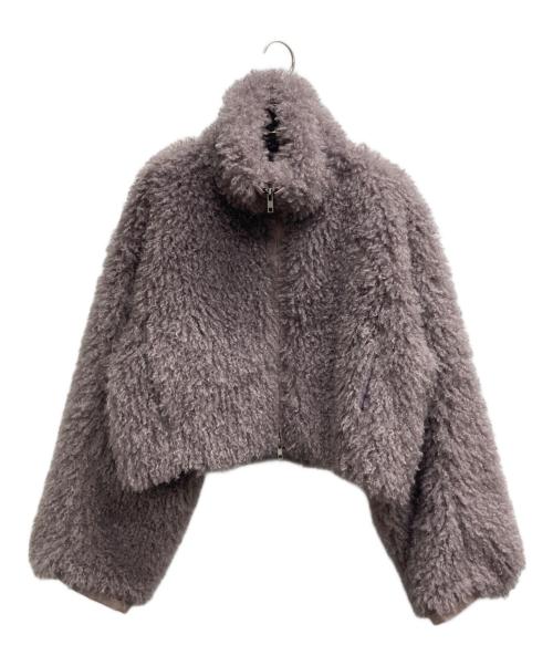 THINGS THAT MATTER（シングスザットマター）THINGS THAT MATTER (シングスザットマター) CRIMPED FUR CROPPED BLOUSON ピンク サイズ:Fの古着・服飾アイテム