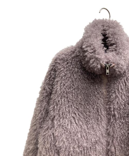 THINGS THAT MATTER（シングスザットマター）THINGS THAT MATTER (シングスザットマター) CRIMPED FUR CROPPED BLOUSON ピンク サイズ:Fの古着・服飾アイテム