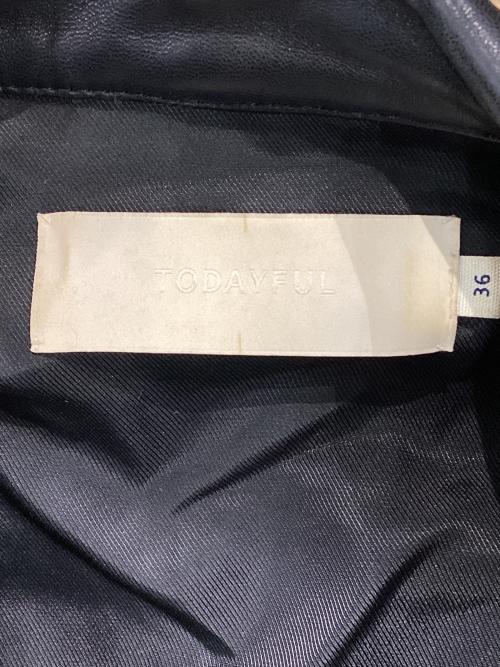 TODAYFUL（トゥデイフル）TODAYFUL (トゥデイフル) ダブルライダースジャケット ブラック サイズ:36の古着・服飾アイテム