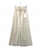 ORGUEオルグ）の古着「Belted Wide pants」｜ベージュ
