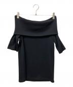 hauntハウント）の古着「OFF SHOULDER TOPS」｜ブラック