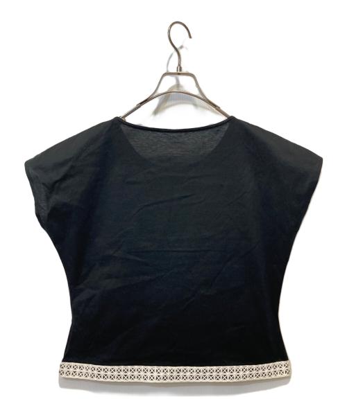 Christian Dior（クリスチャン ディオール）Christian Dior (クリスチャン ディオール) コードレース刺繍カットソー ネイビー サイズ:11の古着・服飾アイテム