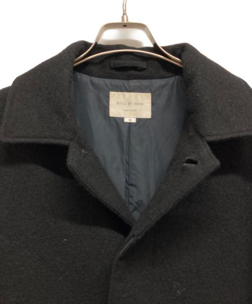 STILL BY HAND（スティルバイハンド）STILL BY HAND (スティルバイハンド) WOOL TWILL バルカラーコート ブラック サイズ:48の古着・服飾アイテム
