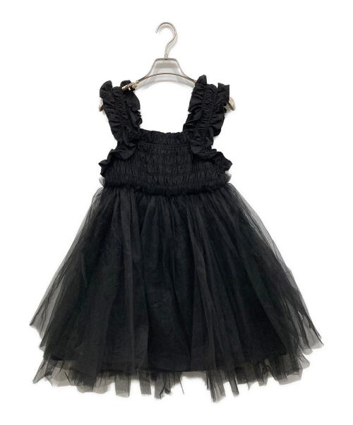 perna（ペルナ）perna (ペルナ) チュールギャザーキャミソール ブラック サイズ:Freeの古着・服飾アイテム