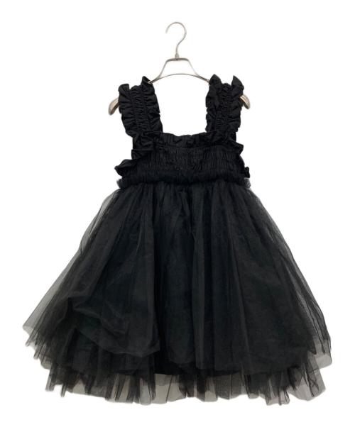 perna（ペルナ）perna (ペルナ) チュールギャザーキャミソール ブラック サイズ:Freeの古着・服飾アイテム