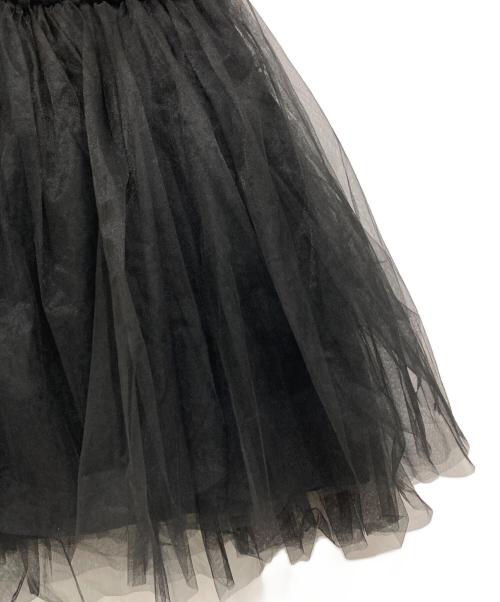 perna（ペルナ）perna (ペルナ) チュールギャザーキャミソール ブラック サイズ:Freeの古着・服飾アイテム