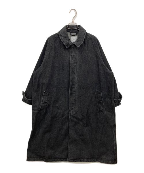 oblekt（オブレクト）oblekt (オブレクト) デニムステンカラーコート ブラック サイズ:Freeの古着・服飾アイテム