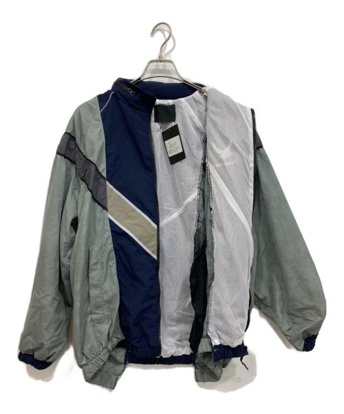 WEYEP（ウィエップ）WEYEP (ウィエップ) リメイクミリタリージャケット ネイビー×グレー サイズ:Mの古着・服飾アイテム