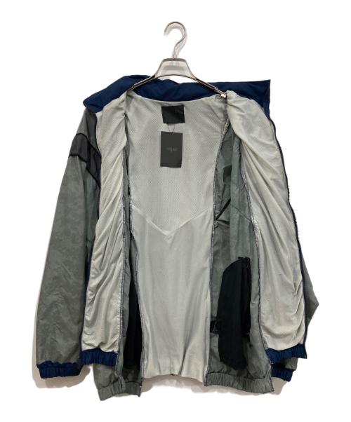 WEYEP（ウィエップ）WEYEP (ウィエップ) リメイクミリタリージャケット ブルー×グレー サイズ:Lの古着・服飾アイテム