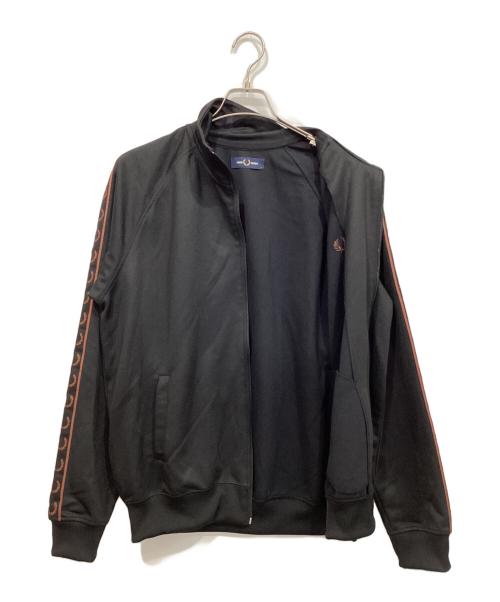 FRED PERRY（フレッドペリー）FRED PERRY (フレッドペリー) Contrast Tape Track Jacket ブラック サイズ:Lの古着・服飾アイテム