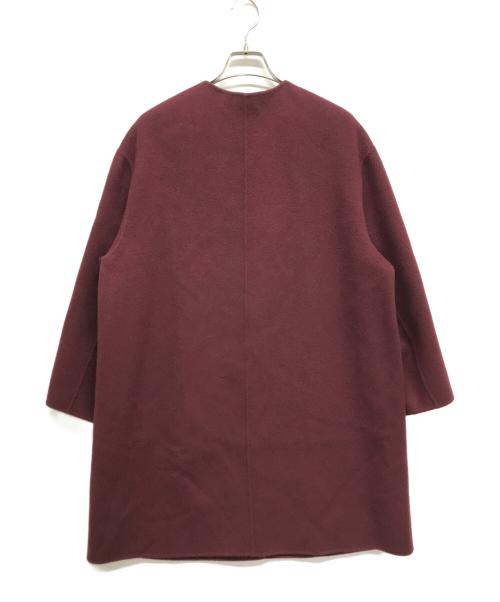 theory luxe（セオリーリュクス）theory luxe (セオリーリュクス) ストール付きカシミヤ混コート パープル サイズ:36の古着・服飾アイテム